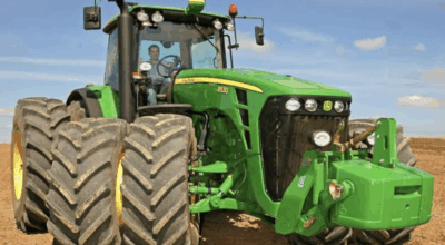 John Deere 8530 in a field